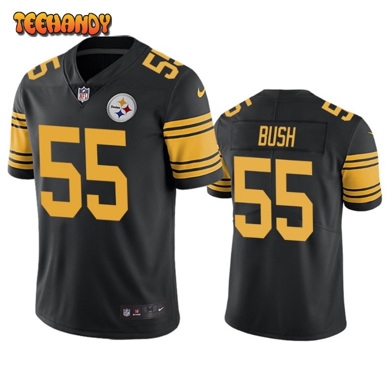 Pittsburgh Steelers Devin Bush Black Color Rush Limited Jersey