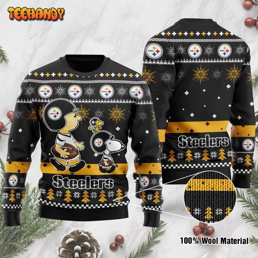 Pittsburgh Steelers Funny Charlie Brown Peanuts Snoopy Ugly Sweater