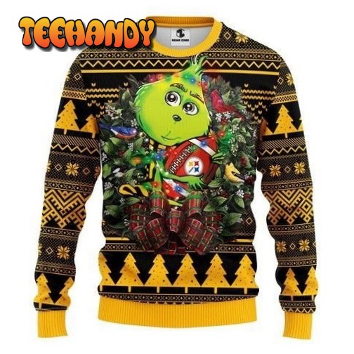 Pittsburgh Steelers Grinch Hug Ugly Christmas Sweater, Ugly Sweater