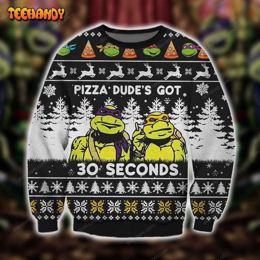 Pizza Dudes Got Teenage Mutant Ninja Turtles Ugly Christmas Sweater