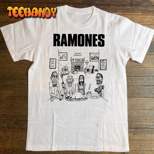 Ramones We’re Happy Family Tour 1977 T-Shirt, Ramones Tour T-Shirt