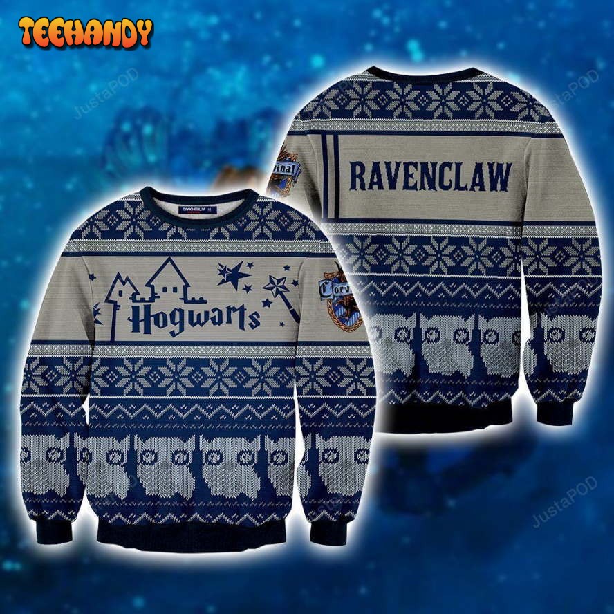 Ravenclaw Harry Potter Ugly Christmas Sweater, All Over Print Sweatshirt