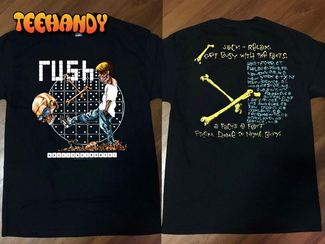 RUSH Rolling the Bones Pushead Deadstock Tour 1991 T-Shirt