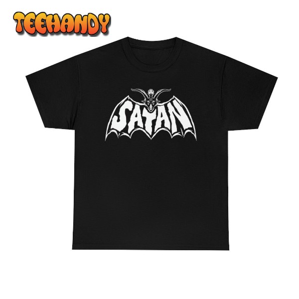 Satan Baphomet 1966 Batman Logo Parody Shirt