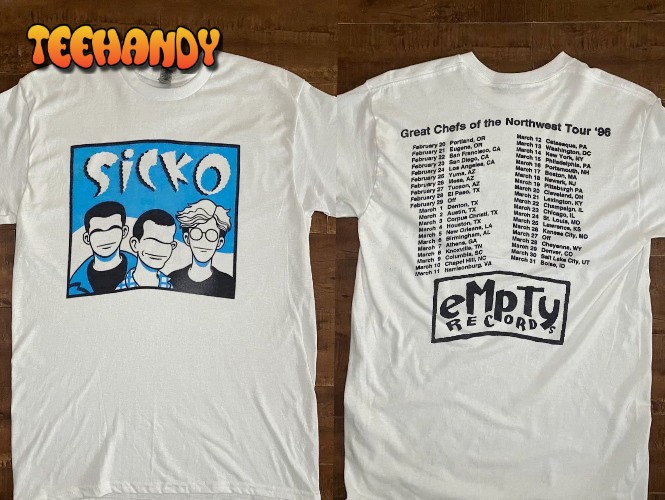 Sicko Count Me Out Great Chefs Of The Northwest Empty Records 1996 Tour Shirt