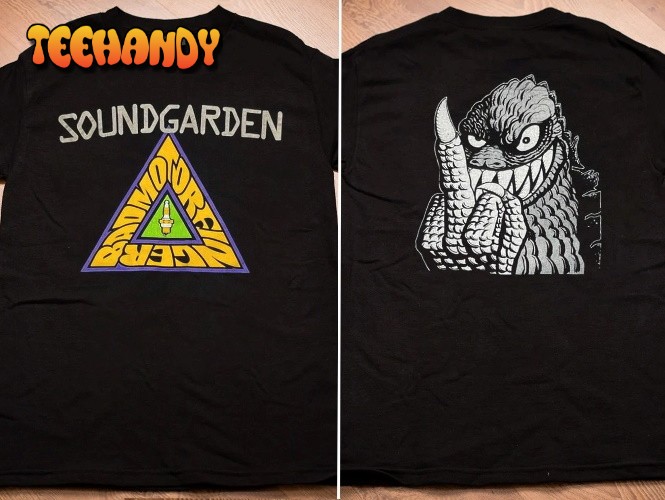 Soundgarden Bad Motor Finger Godzilla Middle Finger Tour 1991 T-Shirt