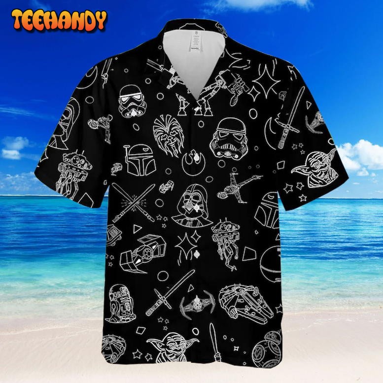 Star Wars Hawaiian Shirt,Disney Spaceship Summer Hawaiian Shirt