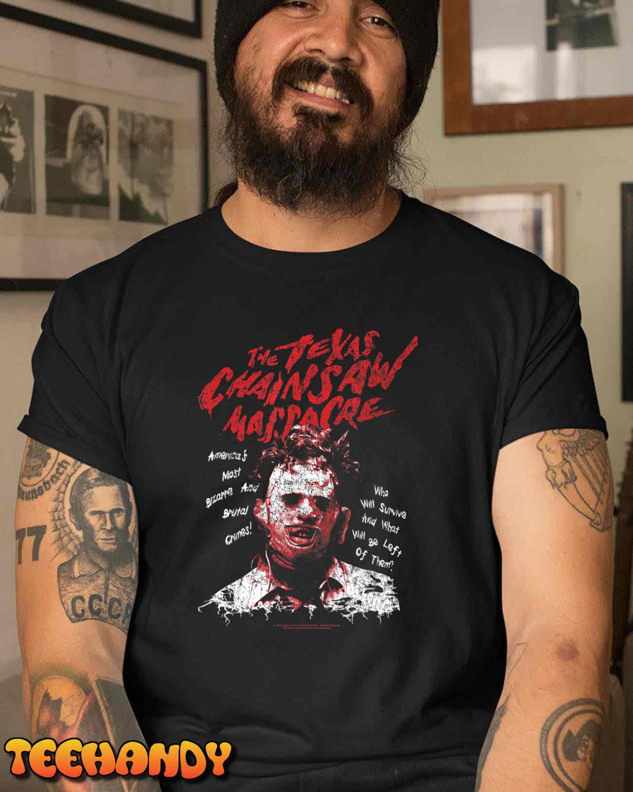 Texas Chainsaw Massacre Leatherface Word Crown T-Shirt