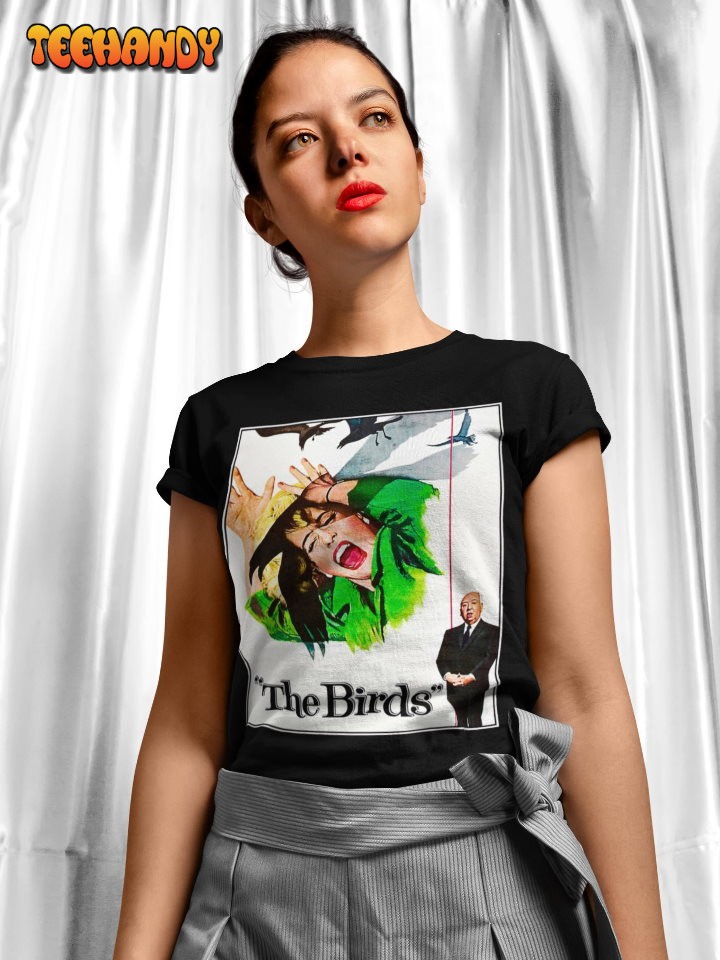 The Birds Movie Soft T-Shirt, Vintage Horror Movie Graphic T Shirt