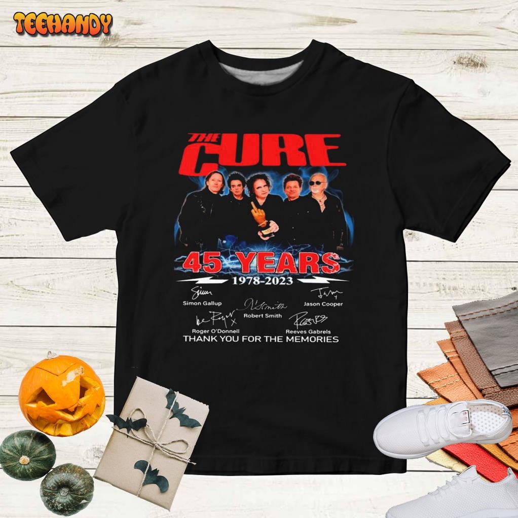 The Cure 1987 – 2023 45 Years Anniversary T shirt, The Cure Band T shirt