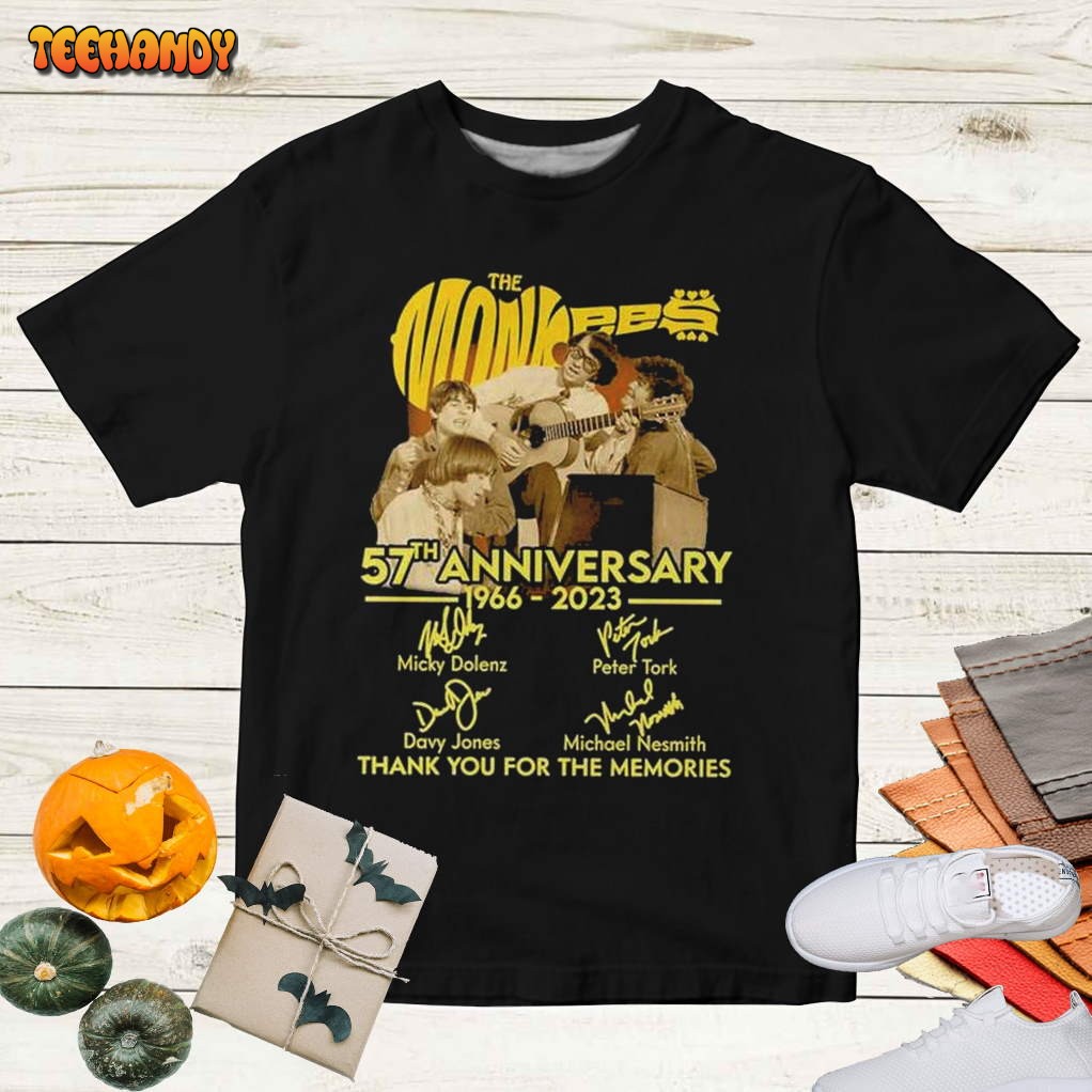 The Monkees 57th Anniversary 1966-2023 Signatures T-Shirt