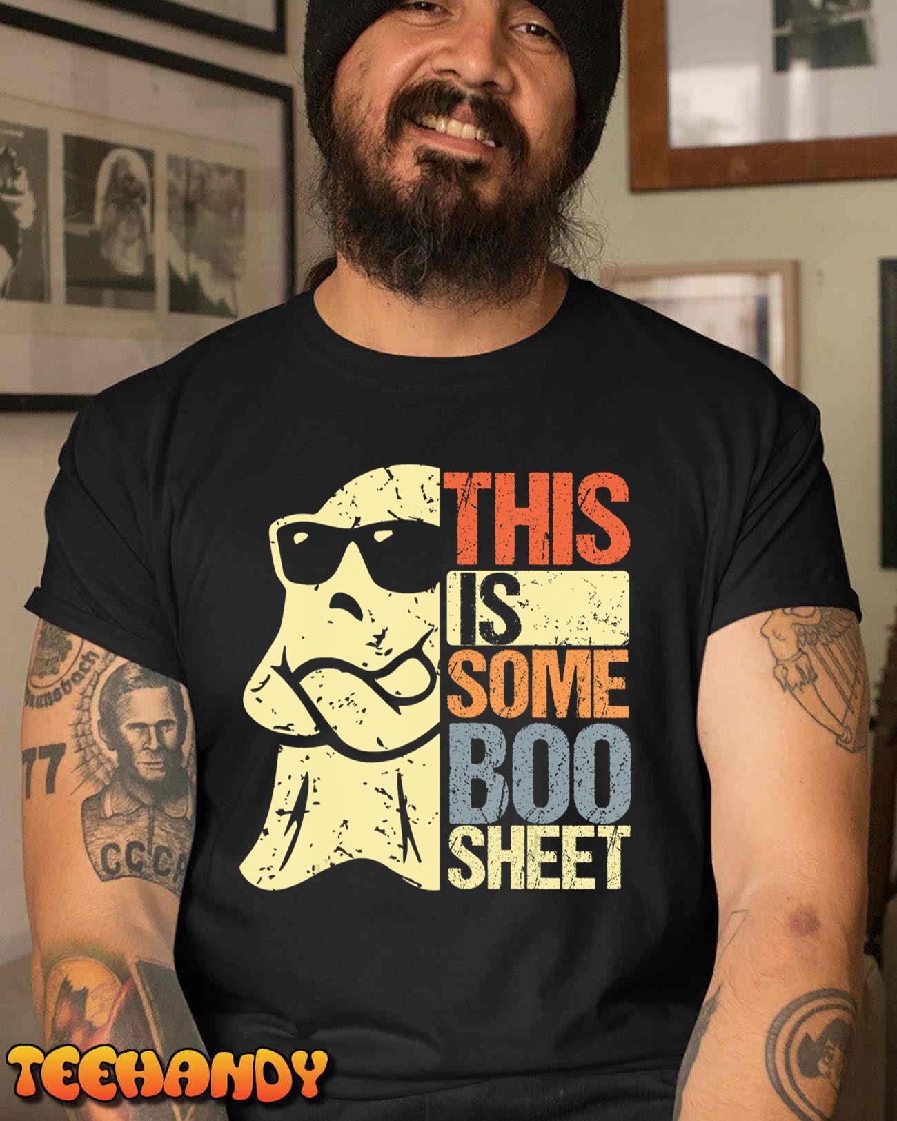 This Is Some Boo Sheet Ghost Retro Halloween Costume Men T-Shirt