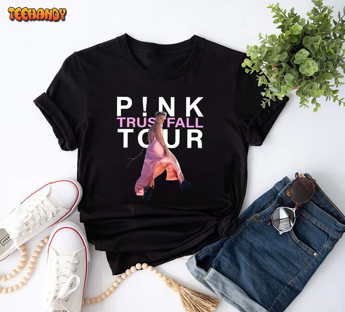 Trustfall Tour 2023 P!nk Shirt, Pink Merch Tshirt, Pink On Tour Graphic Shirt