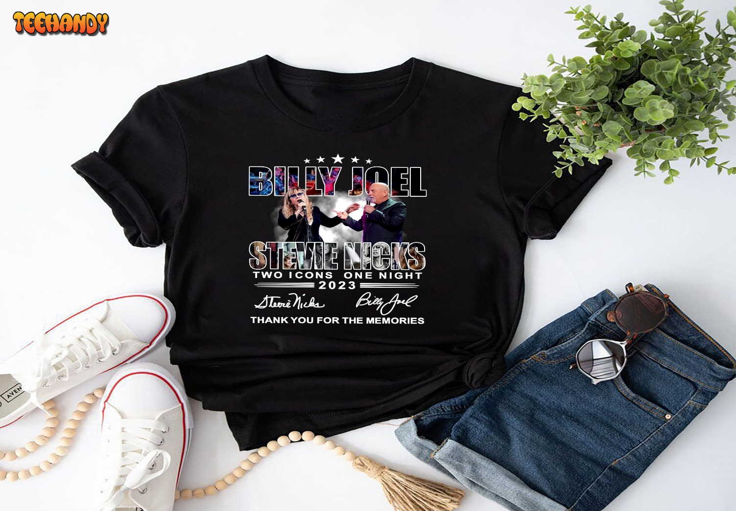 Two Icons One Night Billy Joel Stevie Nick Tour Tshirt, Billy Joel Merch Shirt