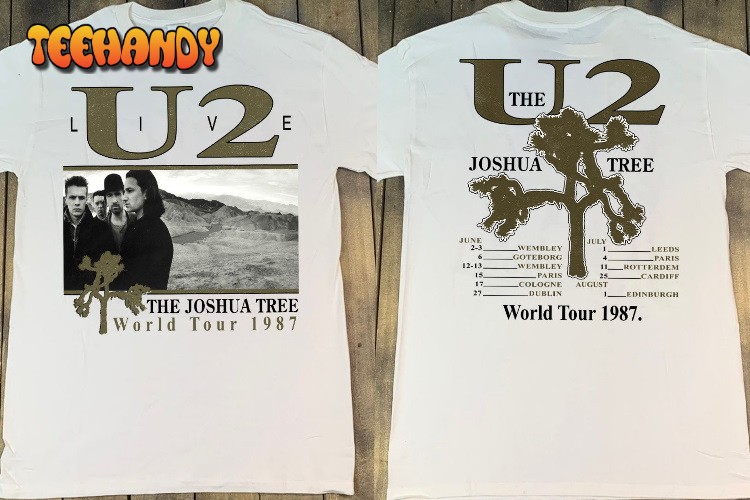 U2 Live The Joshua Tree World Tour 1987 T-Shirt, U2 The Joshua Tree Tour Shirt