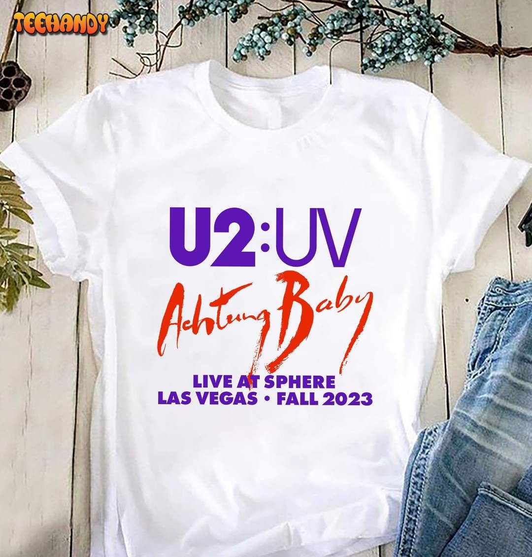 U2UV Achtung Baby Live At Sphere 2023 Tour Shirt