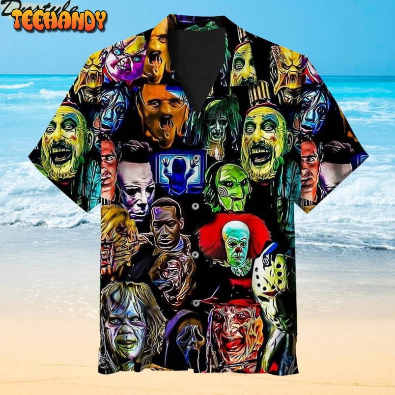 Villain In A Horror Movie Hawaiian Shirt, Horror Movie Button Down Shirt