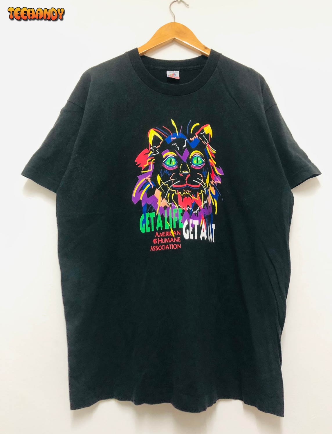 Vintage 90s Get A Life Get A Cat Life T-Shirt