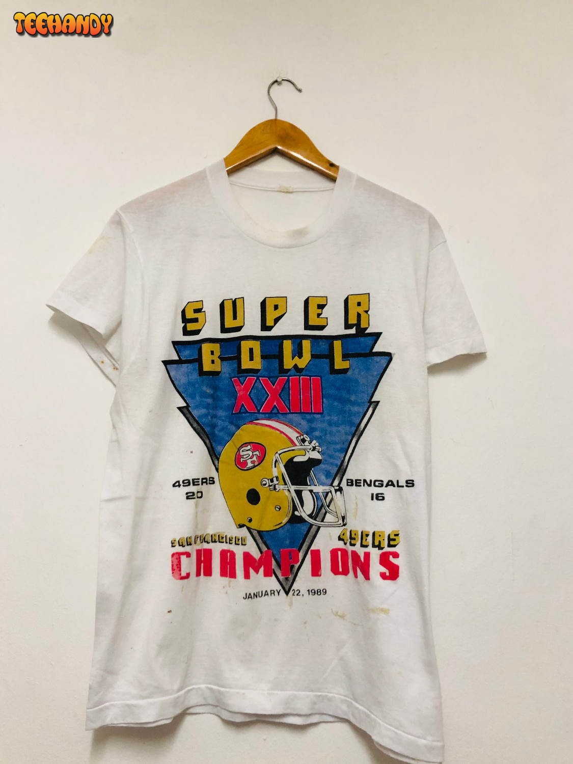 Vintage Original 80s Super Bowl XXIII 1989 T-Shirt