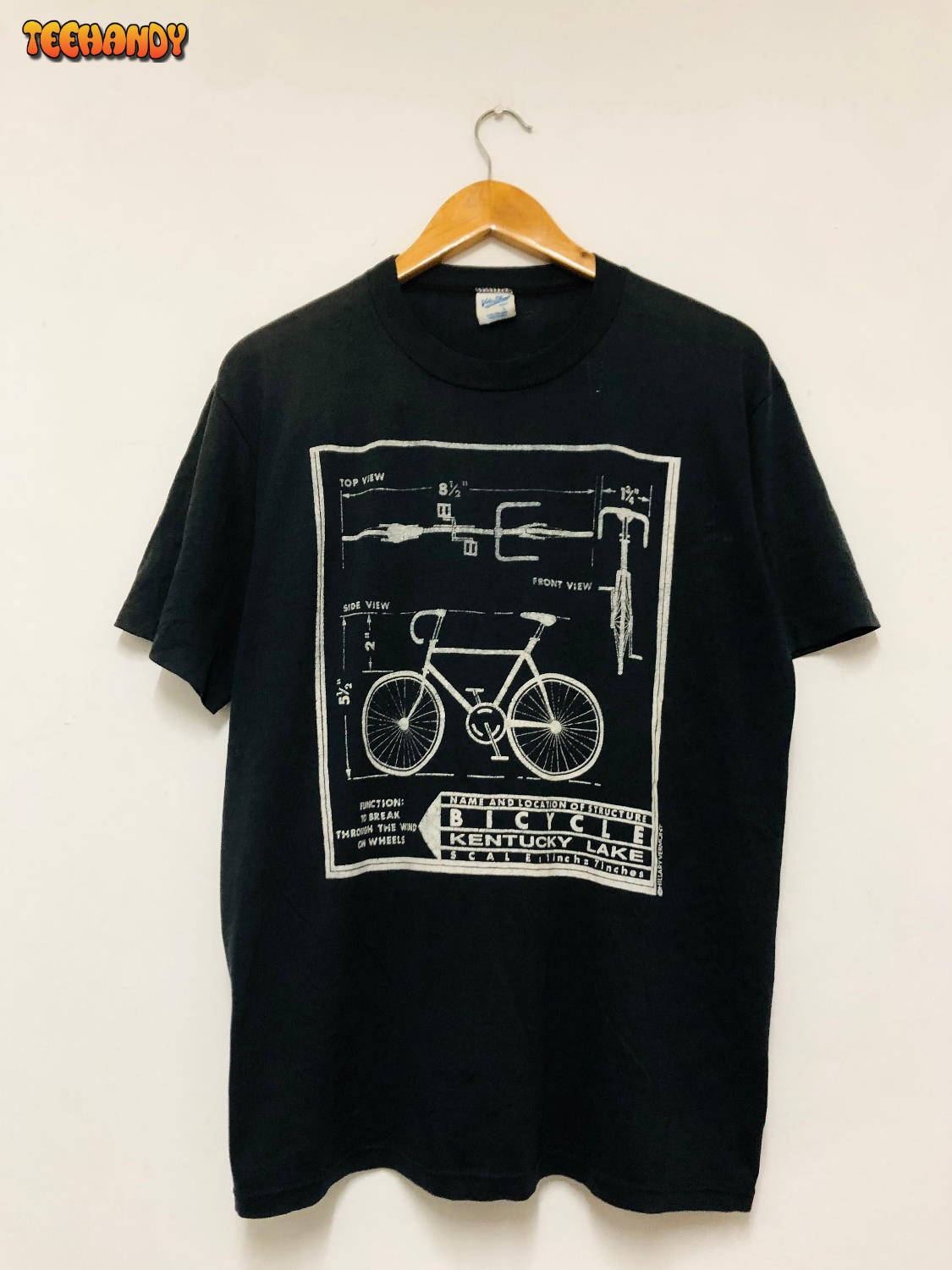 Vintage Original 90s Bicyle Anatomy Hilary Vermont T-Shirt