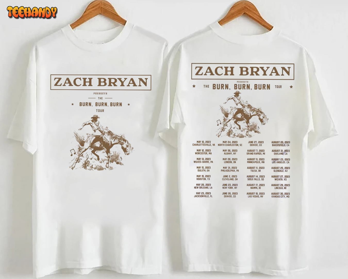 Vintage Zach Bryan Shirt, Burn Burn Burn Tour 2023 Shirt