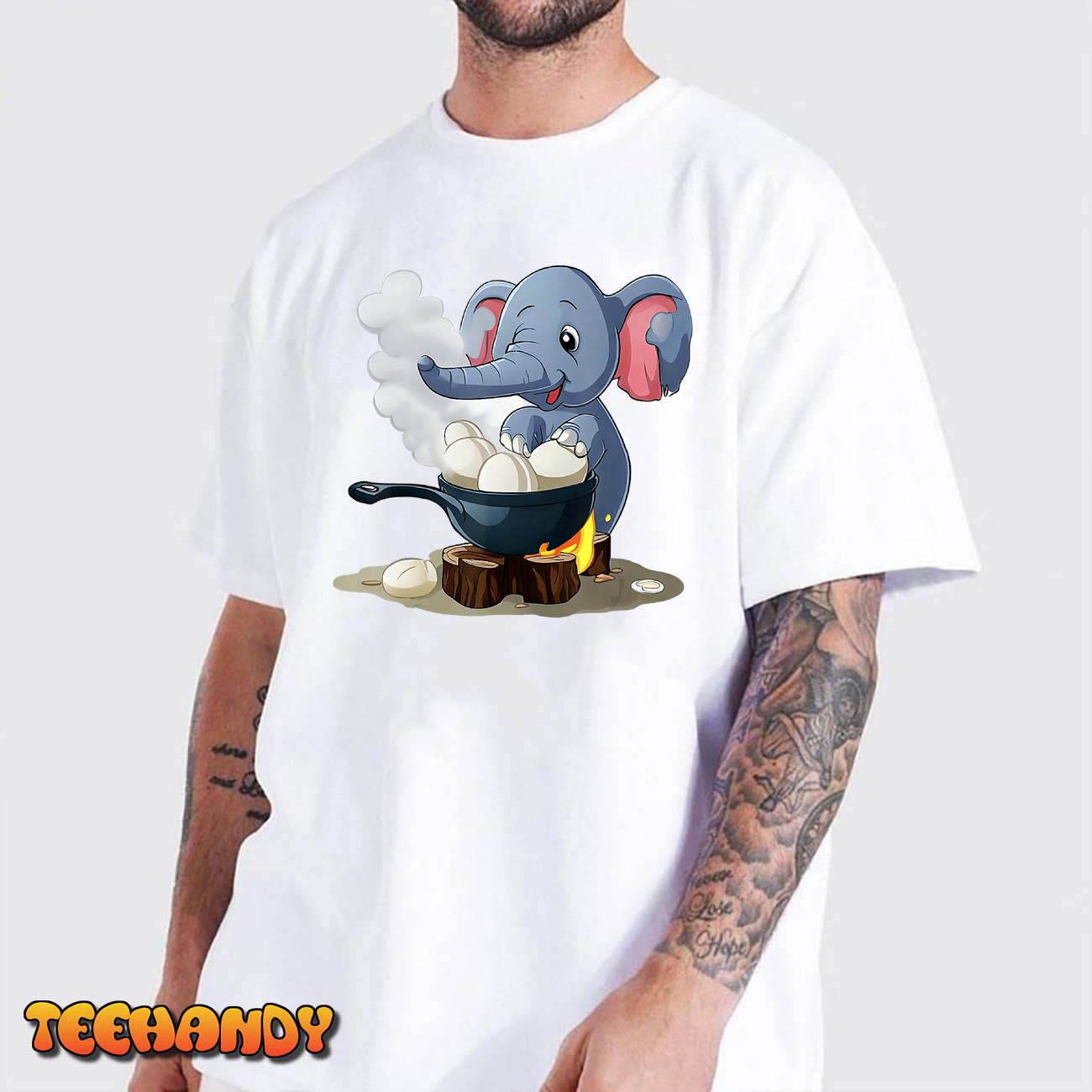 Whimsical Elephant Boiled Egg Tee T-Shirt