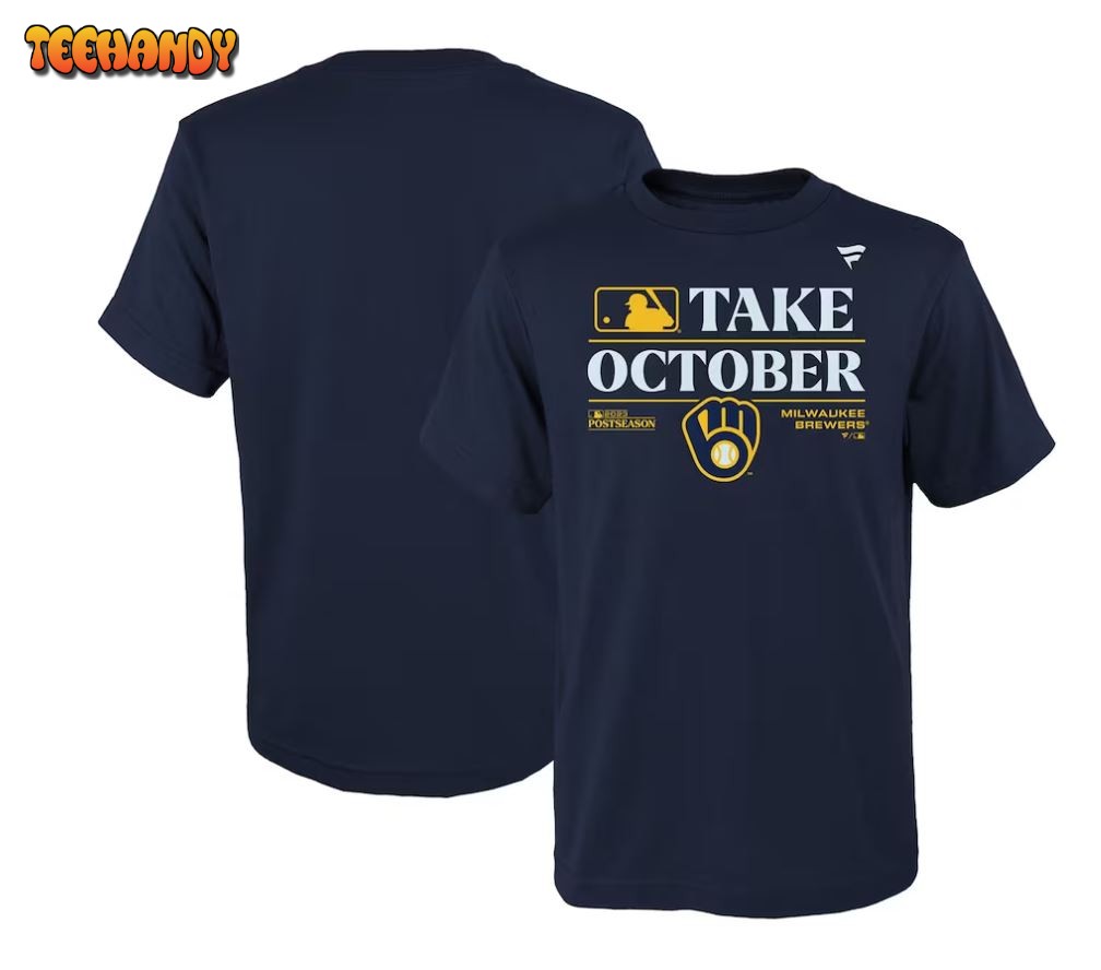 Youth Milwaukee Brewers Take October 2023 Postseason Locker Room T-Shirt