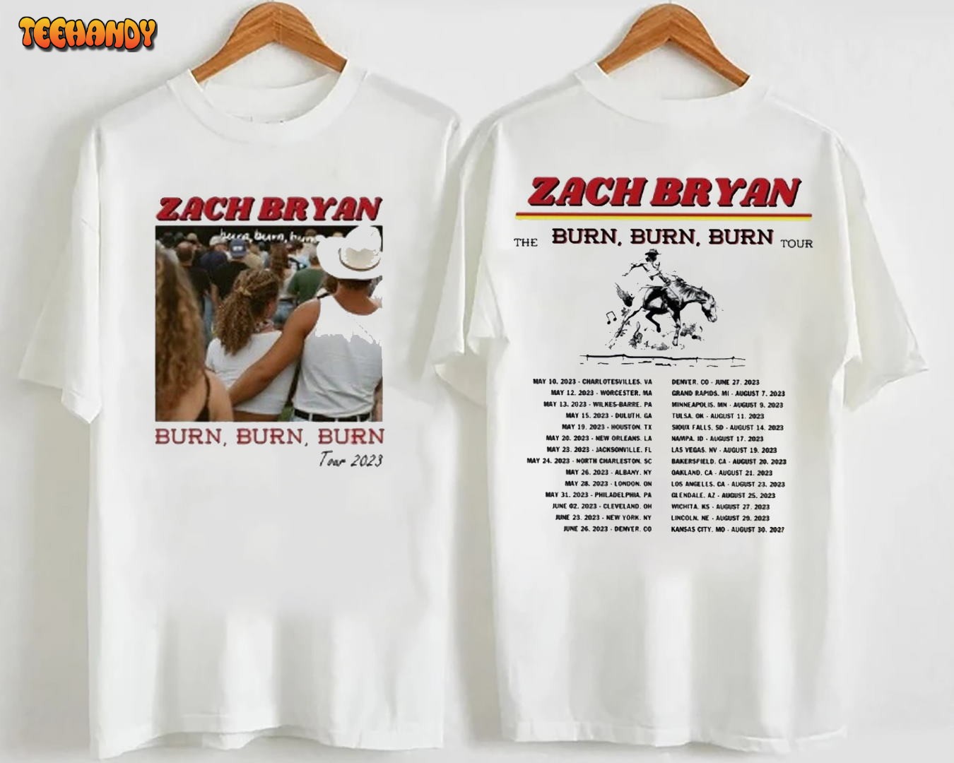 Zach Bryan Western Shirt, Burn Burn Burn Tour 2023 Shirt