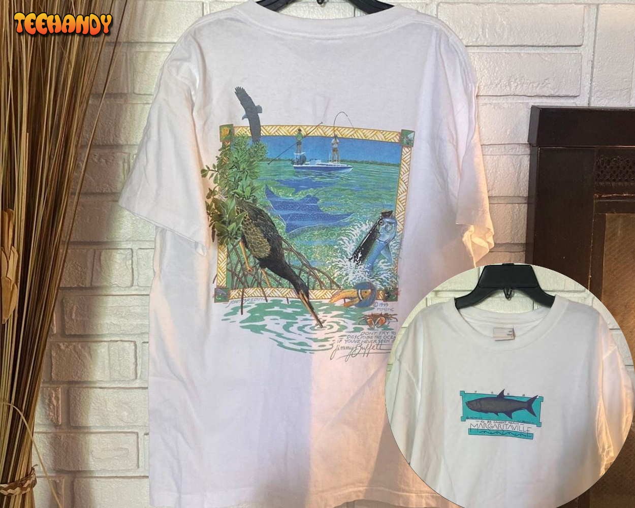 1995 Jimmy Buffett T-Shirt L Don’t Try To Describe The Ocean T Shirt