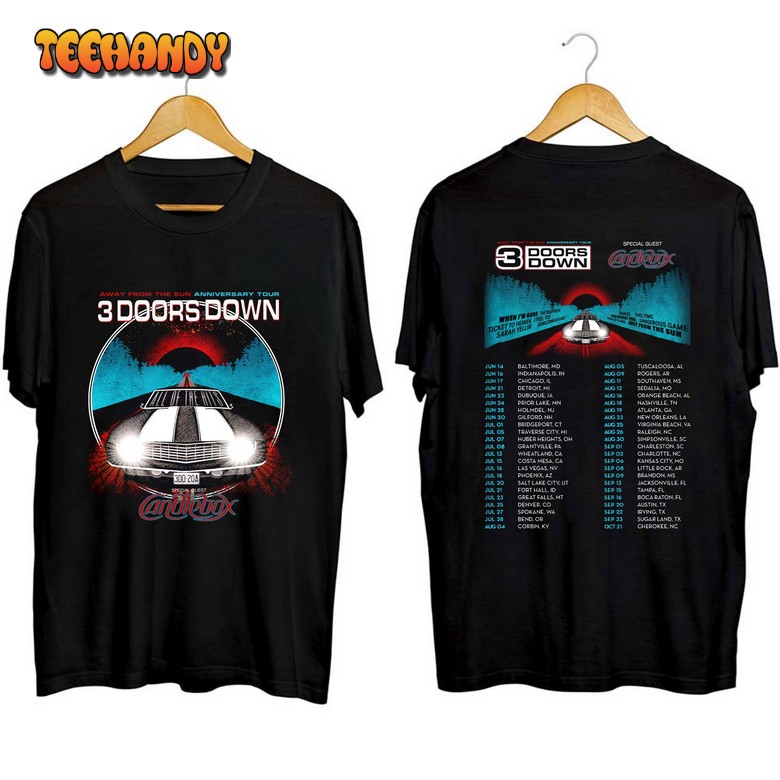 3 Doors Down Band Shirt, Away From the Sun Anniversary Tour 2023 Shirt