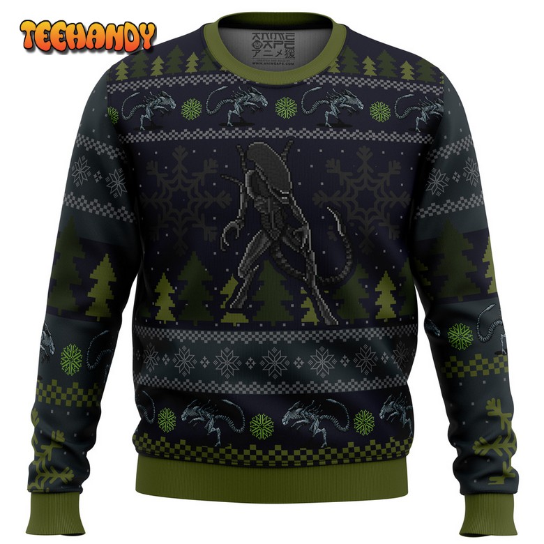 A Christmas Bug Hunt Xenomorph Ugly Christmas Sweater