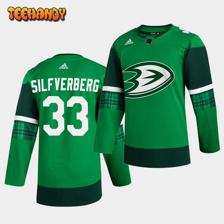 Anaheim Ducks Jakob Silfverberg St. Patrick’s Day Player Green Jersey