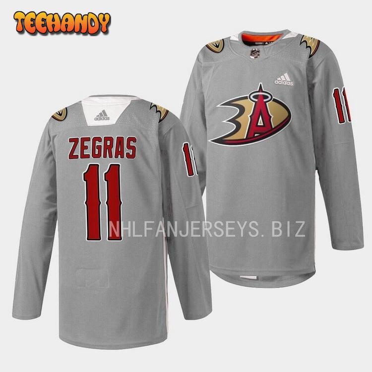 Anaheim Ducks Trevor Zegras 2023 Angels Night Gray Jersey