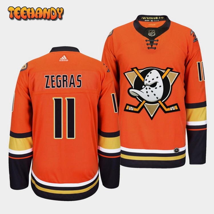 Anaheim Ducks Trevor Zegras Alternate Orange Jersey