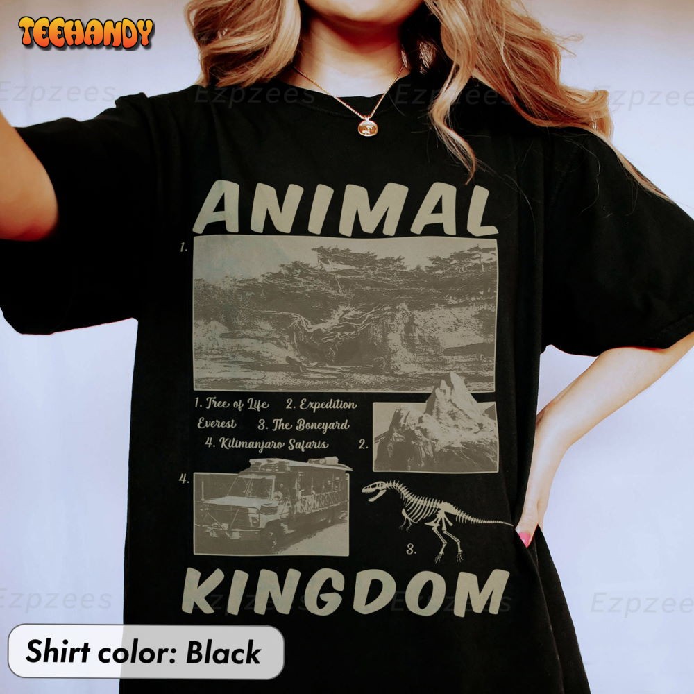 Animal Kingdom Vintage Style Graphic T Shirt