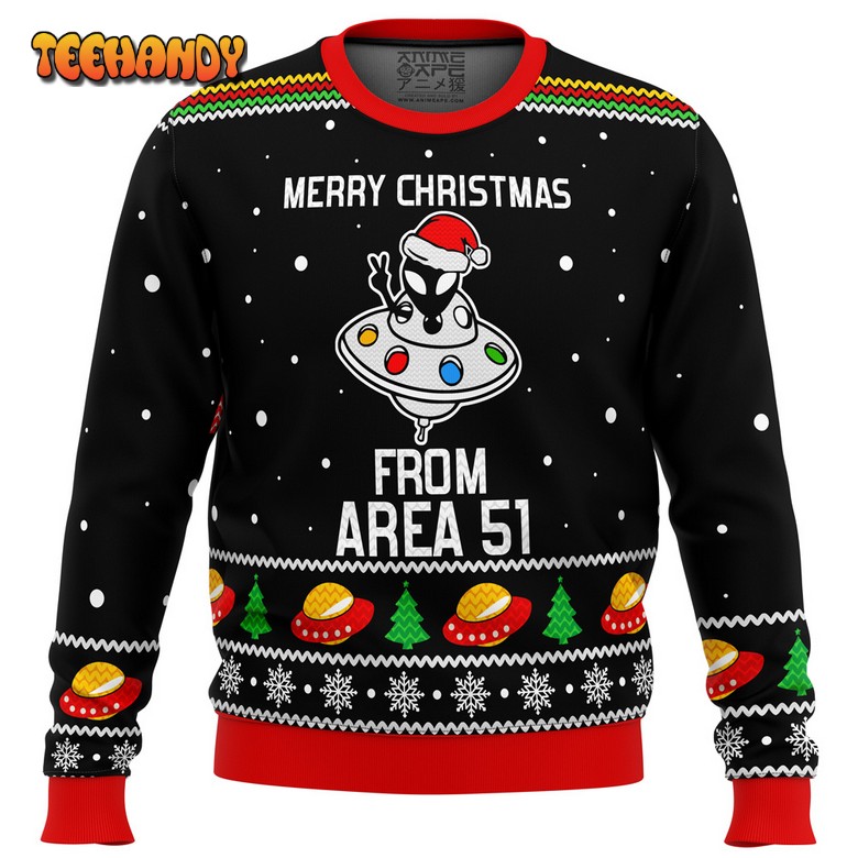 Area 51 Aliens Ugly Christmas Sweater