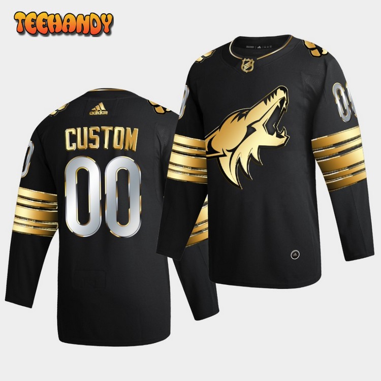 Arizona Coyotes Custom Golden Edition Limited Black Jersey