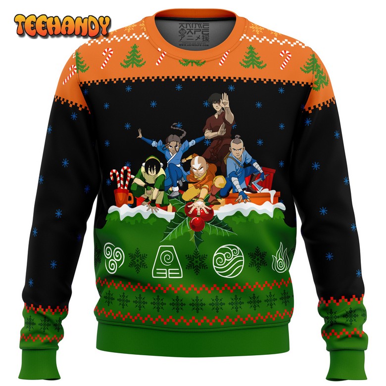 Avatar the Last Airbender On the Chimney Top Ugly Christmas Sweater