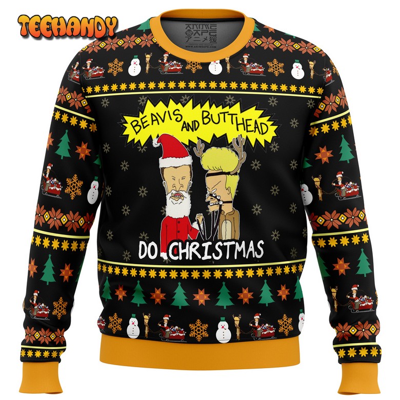 Beavis and Butthead Do Christmas Ugly Christmas Sweater