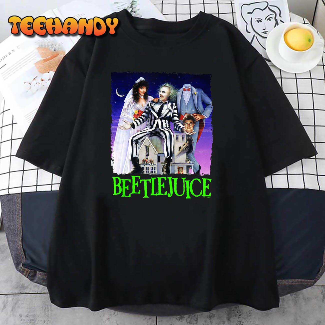 Beetlejuice Spooky Vintage Title Movie Poster T-Shirt