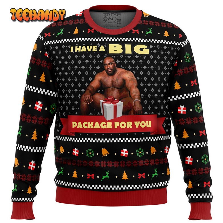 Big Package Barry Wood Meme Ugly Christmas Sweater