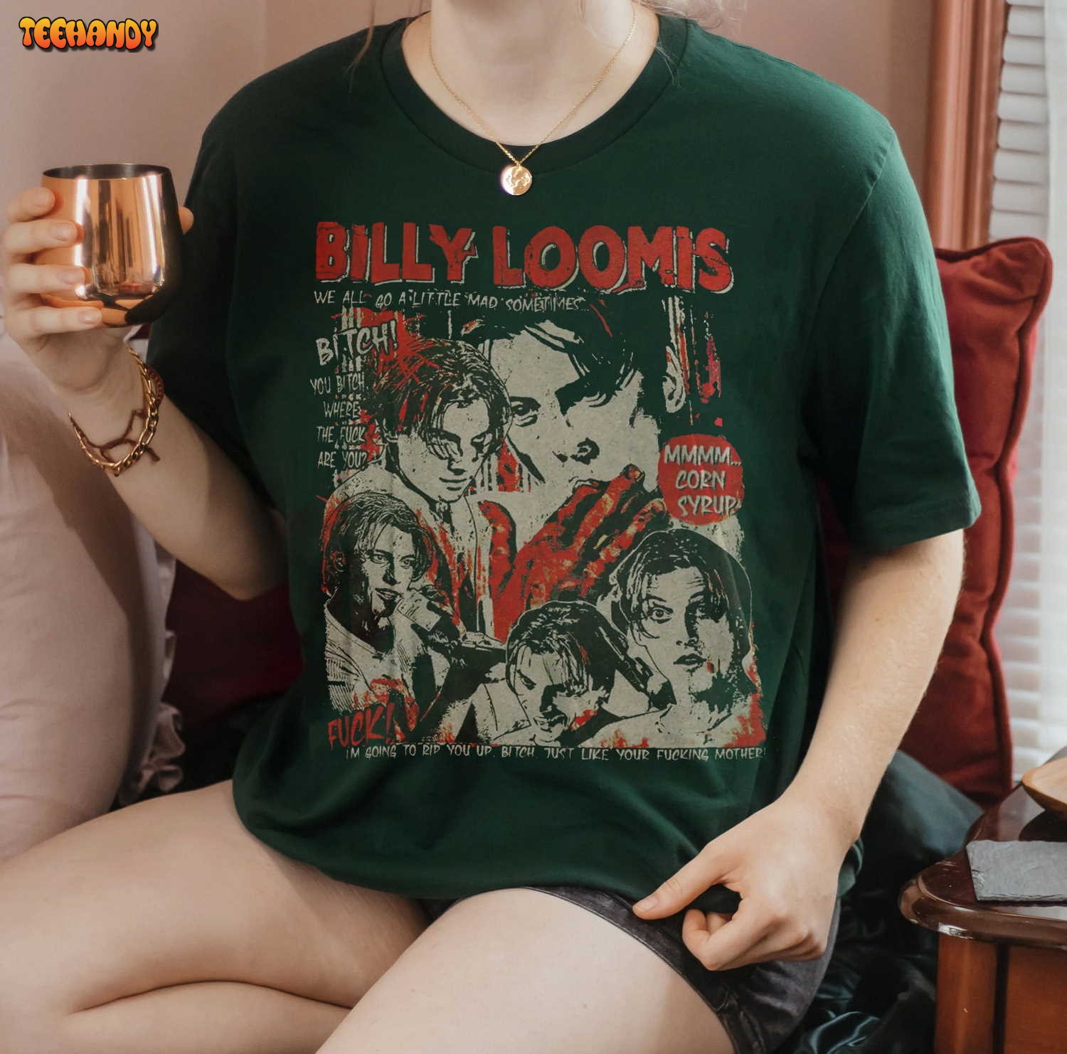 Billy loomis Vintage 90s T Shirt,  Billy Loomis Scream Horror Movie T-Shirt