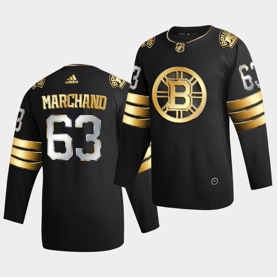 Boston Bruins Brad Marchand Golden Edition Limited Black Jersey