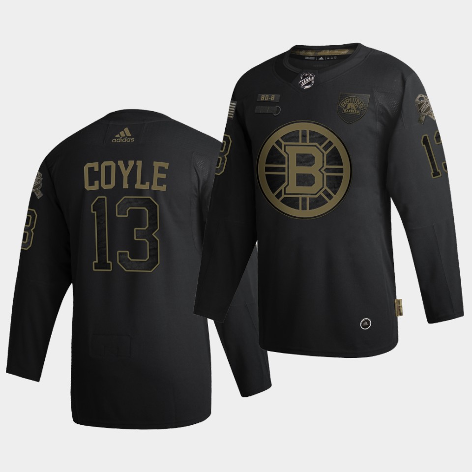 Boston Bruins Charlie Coyle 2020 Veterans Day Authentic Black Jersey