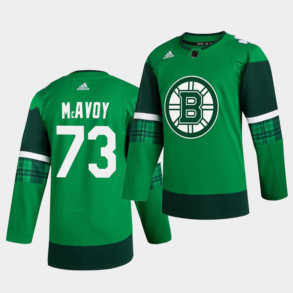 Boston Bruins Charlie McAvoy 2020 St. Patrick’s Day Player Green Jersey