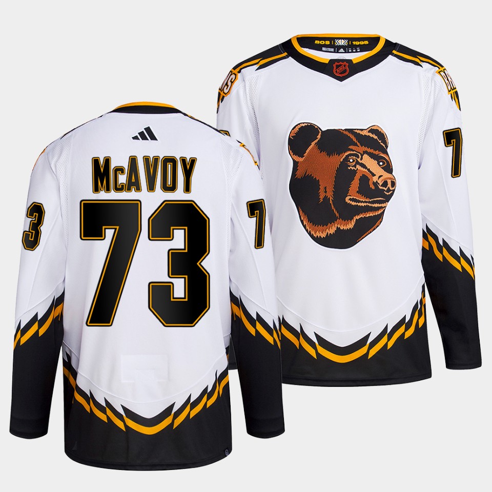 Boston Bruins Charlie McAvoy 2022 Reverse Retro 2.0 WhitePrimegreen Jersey