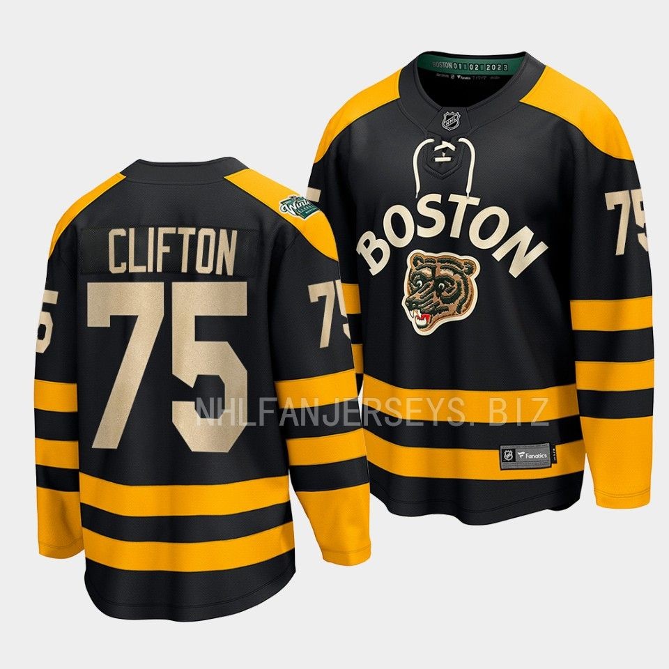 Boston Bruins Connor Clifton 2023 Winter Classic Black Jersey