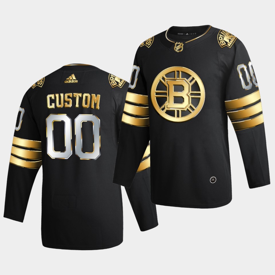 Boston Bruins Custom Golden Edition Limited Black Jersey