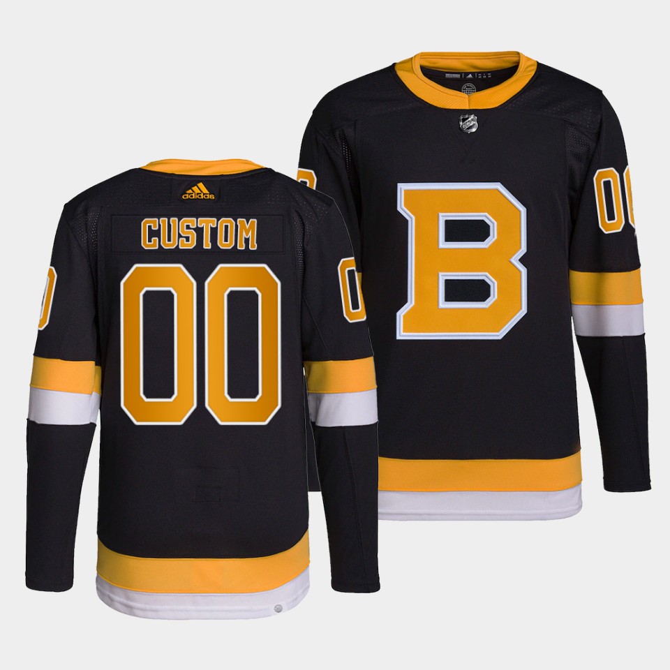 Boston Bruins Custom Home Black Jersey