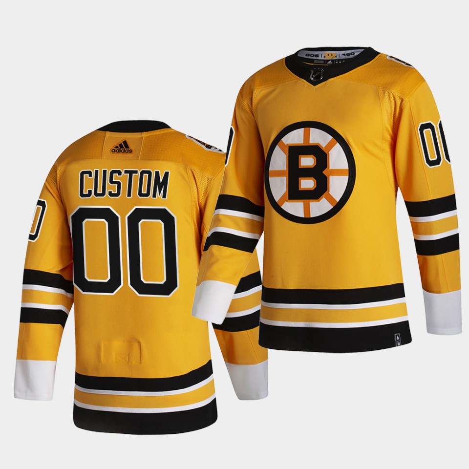 Boston Bruins Custom Reverse Gold Jersey